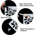 thumbnail image 4 of Rose Stencil Templates Large Flower Leaves Stencil Bloom Floral Pattern Reusable Square Plastic Painting Stencils Sign for Scrapbooking Card Making DIY Drawing Tool Home Decor 18x18cm DIY, 4 of 9