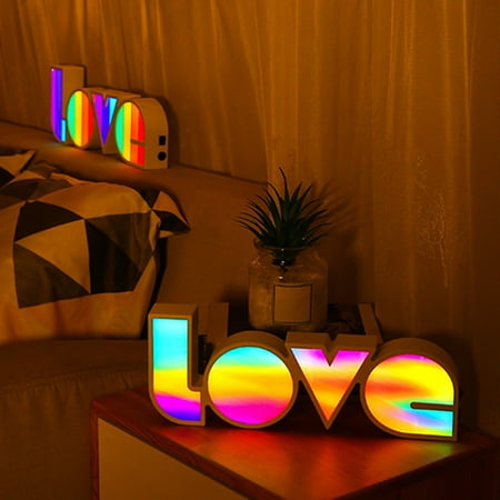 

Bluethy Love Letter LED Light Colorful Night Lamp Party Bedroom Wedding Xmas Decor Gift