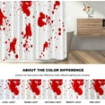 thumbnail image 4 of Red Blood Splatter Decor Shower Curtain Set,Abstract Black Art Spots Polyester Shower Curtain for Shower Stall Bathroom Waterproof with 12 plastic hooks 72x72 Inch, 4 of 6