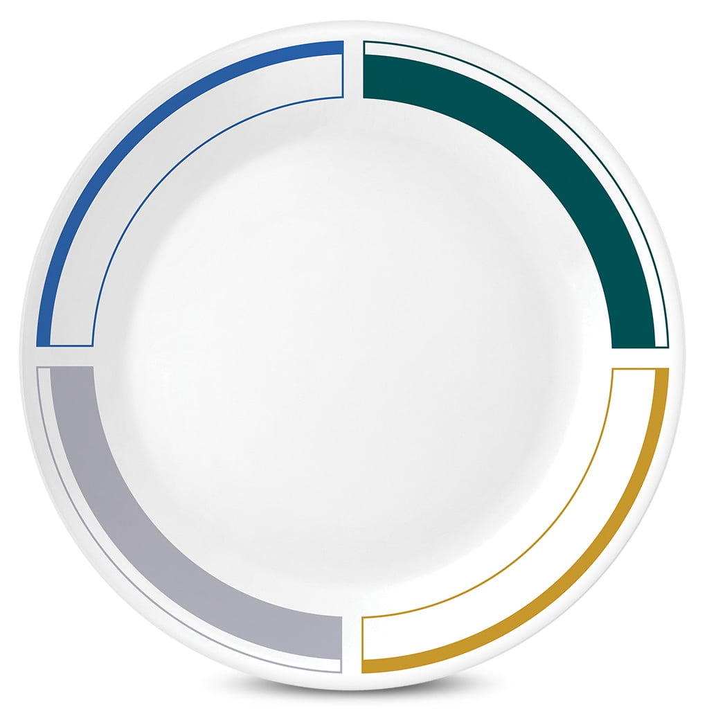 (2 pack) Corelle Color Block 10.25" Dinner Plate