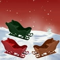 thumbnail image 4 of dajkiuy 3Pcs Mini Christmas Sleigh Decorations, Plastic Santa Sled Ornaments for Xmas Tabletop Holiday Decoration, 4 of 6