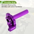 thumbnail image 5 of Unique Bargains 22mm Throttle Grip 1 Purple M10 Adjustment Screw 120cm White Throttle Cable Aluminum Alloy Motorcycle Throttle Grip for KLX CR for CRF EXC XR TTR CB SSR, 5 of 6