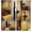 Style-1, variant on Red Wine Kitchen Curtains Bottles Glasses Grapes Retro Abstract Bedroom Living Room Blackout Rod Pocket Decoration Window Drapes 2 Panels W52xL63in