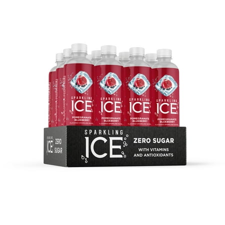 Sparkling Ice® Naturally Flavored Sparkling Water, Pomegranate Blueberry 17 Fl Oz, (Pack of 12)