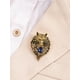 thumbnail image 4 of 1set Cool Vintage Gold Wolf Head Shaped Brooch In Gift Box, Suitable For Men's Daily Wear, 4 of 5