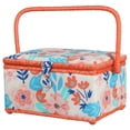 thumbnail image 1 of Cesta de Costura SINGER 40355 con Bandeja Extraíble de Almacenamiento y Diseño Floral, 1 of 4