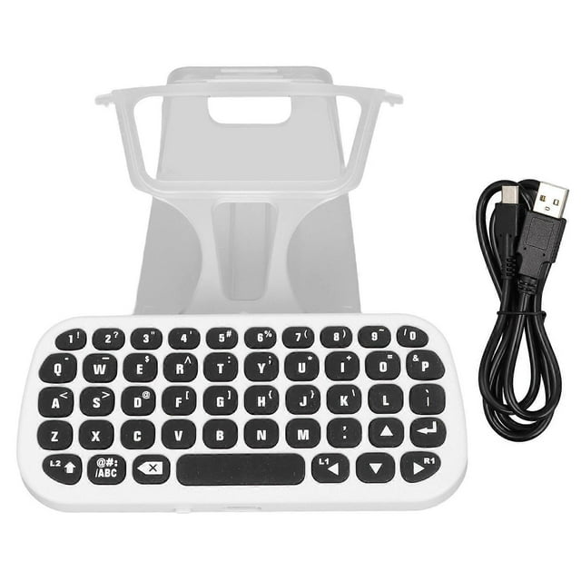 Keyboard for PS5 Wireless Controller, Bluetooth Wireless Chatpad Gamepad for PS5 with Clip and Charging Cable