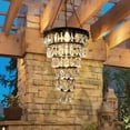 thumbnail image 6 of Outdoor Decorative Solar Crystal Chandelier with White LED Strip, Waterproof Hanging Lantern Suitable for Gardens, Yards, Patios, Gazebos, Parties, And Weddings, 6 of 11