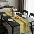 thumbnail image 2 of Yellow Table Runner 72 Inches Long, Retro Oil Painting Modern Abstract Art Aesthetics Kitchen Coffee Dining Table Decoration for Home Party Birthday Wedding Home Decor 18x72 Inches, 2 of 8