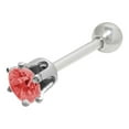 thumbnail image 2 of Ear Cartilage Barbell with Square Press Fit Cubic Zirconia 16G Tragus Rook - Sold Individually, 2 of 10