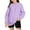 1#Purple, variant on Kiijoy Toddler Girls Sweatshirt Oversized Solid Casual Pullover Top, Sizes 3-4