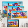 thumbnail image 4 of Designart 'Abstract Colorful House In The Fairy Tale VIllage' Traditional Framed Canvas Wall Art Print, 4 of 5