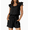 Black, variant on Rompers for Women Summer Casual Ruffle Sleeves Square Neck Drawstring Shorts Jumpsuit Beach Vacation