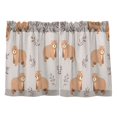 thumbnail image 7 of Yayeee Kitchen Curtains Light Filtering 27"x36" Rod Pocket Short Cafe Window Panel, Cartoon Bear, 7 of 7