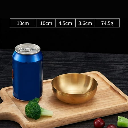

ALSLIAO Stainless Steel Serving Dishes Dipping Sauce Snack Dish Plates