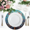 thumbnail image 4 of Ryvnso Owls on Tree Branch Round Plate Mats Dining Table Placemat Set of 4 for Holiday Decoration, 4 of 7
