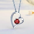 thumbnail image 2 of Emma Manor 14K White Gold Plated Forever Lover Heart Pendant Necklace For Women, 2 of 7