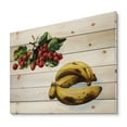thumbnail image 2 of Designart 'Red Berries and Banana' Farmhouse Print on Natural Pine Wood, 2 of 5
