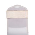 thumbnail image 6 of BalsaCircle 5 Champagne Velvet Ruffled Stretch Chair Sashes Wedding Party Catering Decorations, 6 of 7