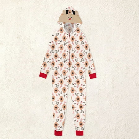 

pseurrlt Autumn Winter Merry Christmas Family Matching Family Pajamas onesie Women Organic Cotton Christmas Matching Pajamas