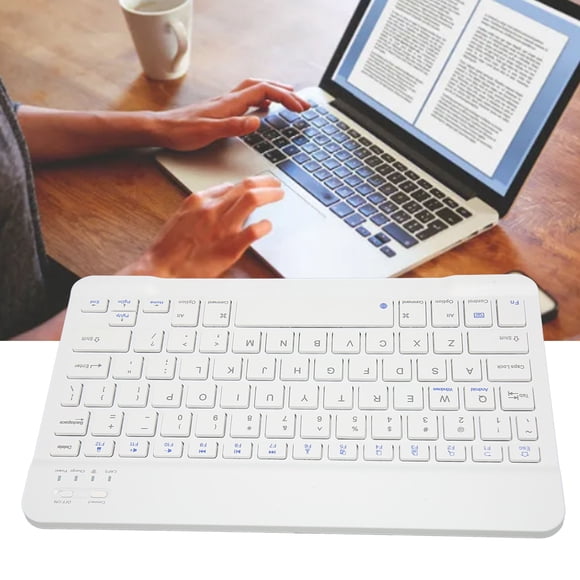 10 Inch BT Keyboard, Portable Mini Keyboard, Silent Slim Small Portable Keyboard with Multimedia Function Keys for IOS Tablet Computer Phone