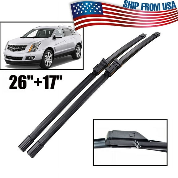 2Pcs 26" 17" All Weather Front Windshield Wiper Blades Fit for Cadillac SRX 2010-2016 for Jaguar XE