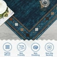 thumbnail image 4 of GlowSol 8' x 10' Modern Bordered Area Rug Indoor Washable Floorcover Carpet Contemporary Geometric Chic Border Accent Rug for Living Room Bedroom, Blue Green, 4 of 6
