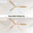 thumbnail image 7 of MIDODO 52'' Wood Ceiling Fan No Light, Indoor Outdoor Ceiling Fan with Remote, Noiseless Reversible DC Motor 3 Blade Ceiling Fan Without Light for Farmhouse Patio Living Room Bedroom, 7 of 7