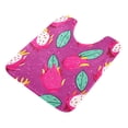 thumbnail image 2 of Toilet Rug U-Shaped Bathroom Rugs Non-Slip Soft Plush Machine Washable Contour Bath Mat Dragon Fruit and Leaf 24x20, 2 of 9