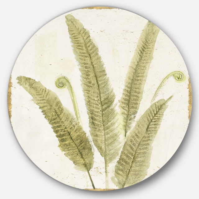 Designart 'Simple Forest II' Art Mural Rond en Métal Style Ferme