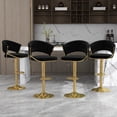 thumbnail image 2 of Lumibee Set of 4 Modern Velvet Adjustable Bar Stools with Backs Set of 4 - Black, 2 of 5