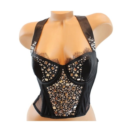 Studded Bustier - Victoria's Secret Super Bling Studded Embellished Racer-Back 36C Bustier