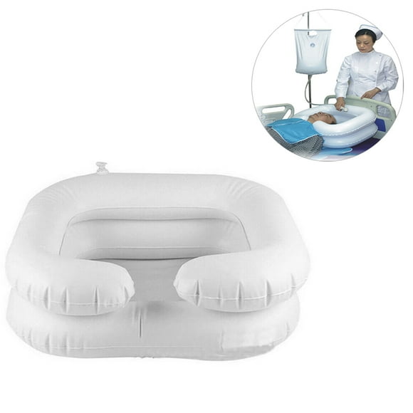 Bassin de Shampoing Pliable Bassin de Lavage de Cheveux Gonflable Bassin de Shampoing Aide au Bain Laver les Cheveux PVC Bassin de Shampoing Pliable Bassin de Lavage pour Personnes Âgées