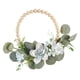 thumbnail image 1 of Corona De Cuentas De Madera Rústica Con Flores Guirnalda De Puerta Delantera Decoración Interior Azul Sunnimix Coronas de puertas delanteras, 1 of 8
