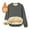 Dark Gray, variant on Womens Fleece Lined Sweatshirts Casual Long Sleeve Crewneck Fall Winter Warm Pullover Tops Sky Blue Size M