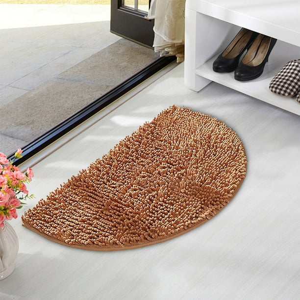 Alfombrillas de baño Lisbinx de media caña, absorbentes de agua, para entrada de baño, dormitorio, inodoro, antideslizantes, 35 x 50 cm