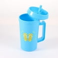 thumbnail image 3 of 32 FL OZ MAINSTAYS DOUBLE WALL PLASTIC BLUE TUMBLER WITH HANDLE & STRAW, 3 of 5