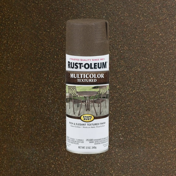 Autumn Brown, Rust-Oleum Stops Rust Multi-Color Textured Spray Paint-223523, 12 oz