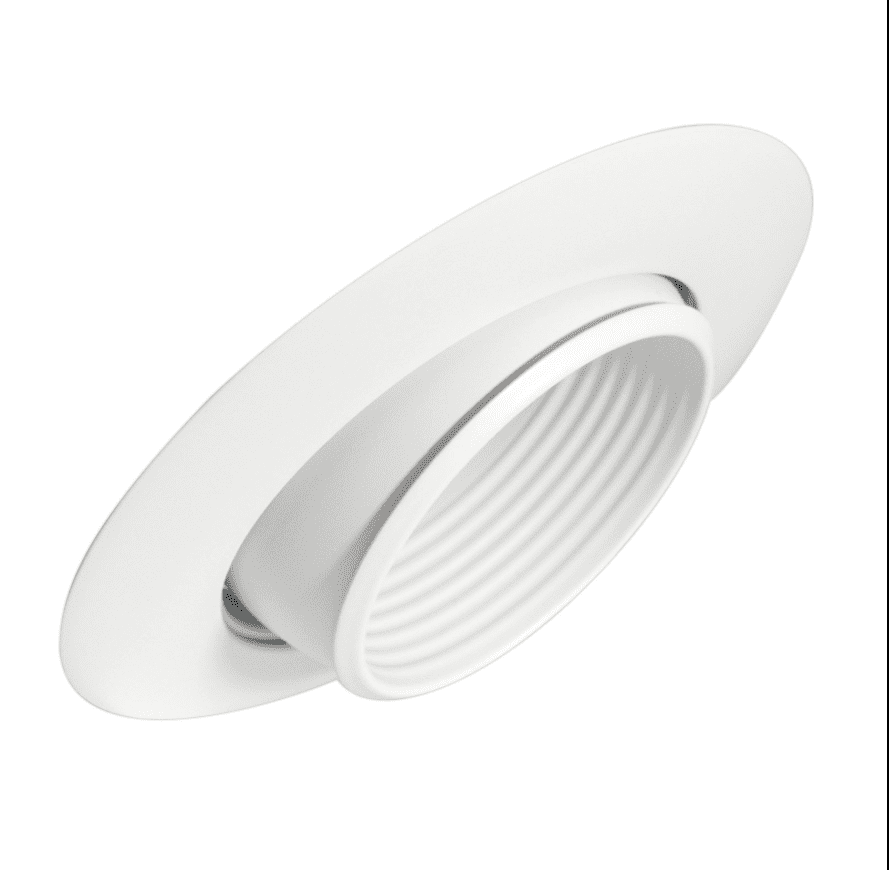 Nora Lighting NTM39 6 inch White Eyeball with White Baffle Recessed