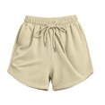 thumbnail image 7 of MYAOYI Womens Waffle Knit Shorts Drawstring Waist Elastic Casual Lounge Shorts, 7 of 7