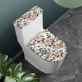 thumbnail image 2 of HELLHERO Vintage Peony Soft Non-Slip 2 Piece with Adjustable Toilet Lid Covers Set Stretch Fit, 2 of 8