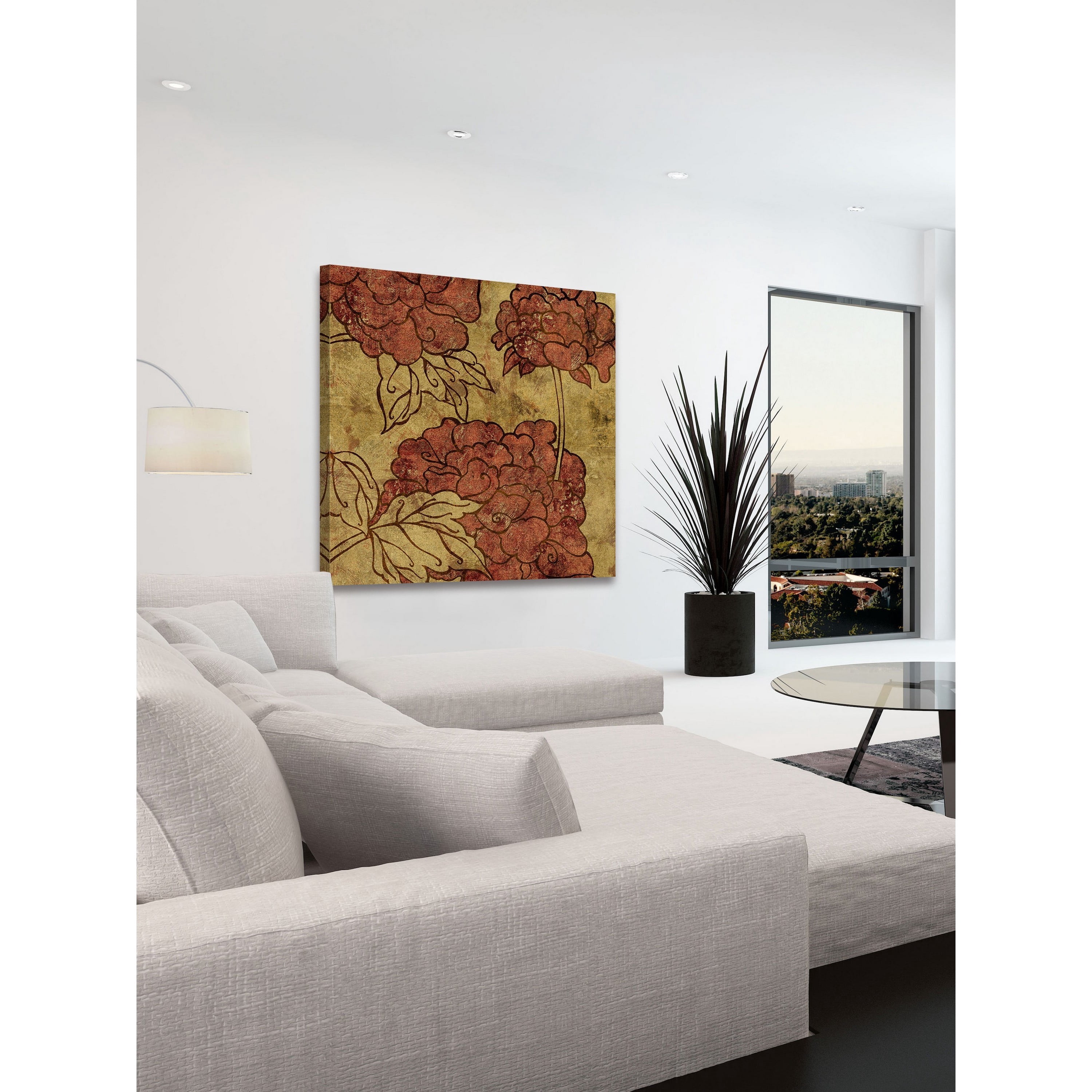 "Peonies II" Painting Print on Wrapped Canvas