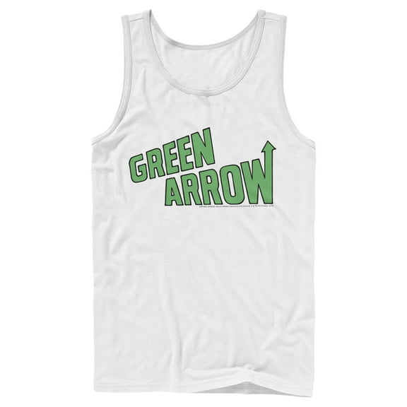 Men's Justice League Arrow Logo  Tank Top White 2X Large