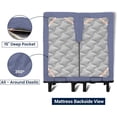 thumbnail image 5 of SGI Bedding 28" King Split Top Flex Head sheet 100% Egyptian Cotton Sheet Set - 600 Thread Count Flex Top Sheet for Adjustable Bed 4 Piece Sheet Set 15" Deep for Sleep Number bed - Mediterranean Blue&nbsp;, 5 of 7