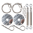 thumbnail image 1 of Hood Pins Kit for Car, Hood Pin Plate Lock Clip Kit, Universal Engine Hood Pins Bonnet Locking Catch Clip Kits, 1 of 5