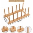 thumbnail image 2 of Bamboo Storage Rack, Kitchen Storage Dish Drainer Bamboo Holder for Plates, for Bamboo Bowl, Wooden Plate, Glass Bowl, Cutting Board Holder(2pcs), 2 of 5
