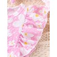 thumbnail image 6 of CIYCuIT Infant Baby Girls Summer Cute Romper Floral Print Sleeveless Ruffles Jumpsuit Newborn Crew Neck Sweet Fashion Bodysuit with Bow Headband 3M 6M 9M 12M 18M, 6 of 9