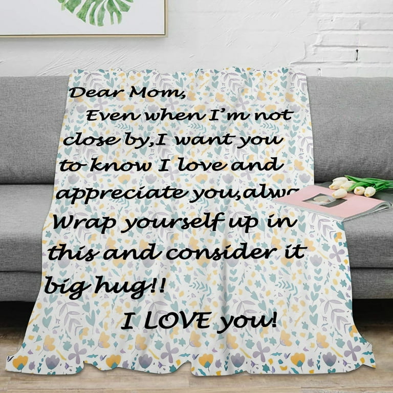 Gifts for Mom I Love You Mom Blanket Birthday Christmas Mothers Day  Valentines Gift for Mother Birthday Gifts from Son for Mom Unique Happy  Birthday