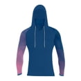 thumbnail image 3 of sususu Men's Rash Guard Shirts Hooded Quick Dry Jacket Long Sleeve Hiking Blue L, 3 of 3