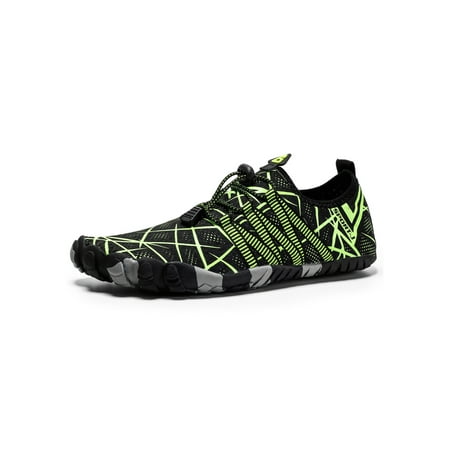 

Gomelly Unisex Beach Shoe Quick Dry Water Shoes Slip On Aqua Socks Casual Flats Exercise Yoga Green 10